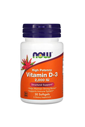 Now Foods Vitamin D-3 /  2,000 IU 30 Softgels