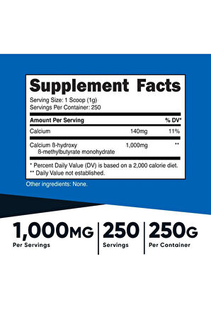 HMB Powder 1000 mg 250 Servis