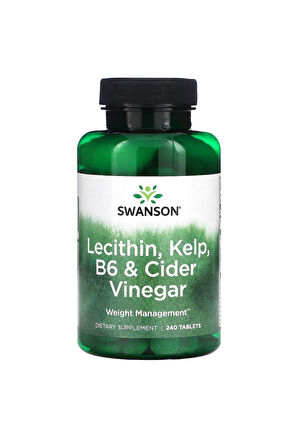 Swanson, Lecithin, Kelp, B6 & Cider Vinegar, 240 Tablet