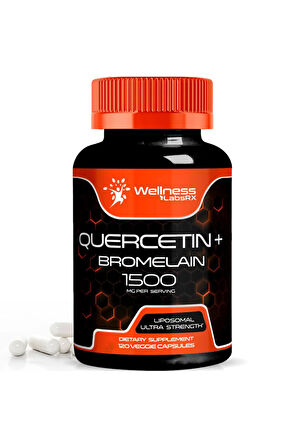 WELLNESS LABSRX Quercetin with Bromelain Supplement - 1500mg 120 Count