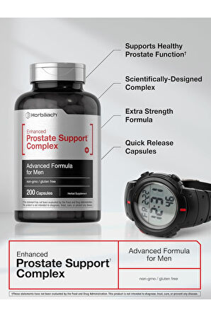 Horbäach Enhanced Prostate Supplement For Men | 200 Kapsül