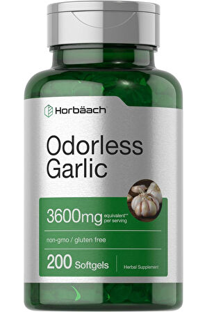 Horbäach Odorless Garlic Softgels | 200 Kapsül