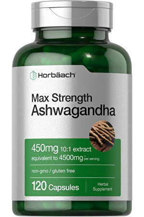 Horbaach Ashwagandha Supplement | Max Strength | 120 Kapsül