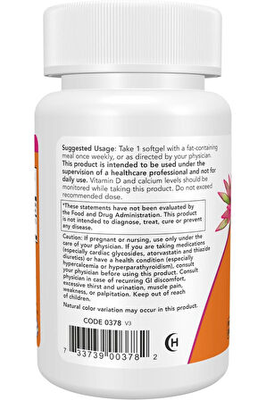 Now Foods Vitamin D3 Max Potency 50,000 IU 50 Softgels - İthal