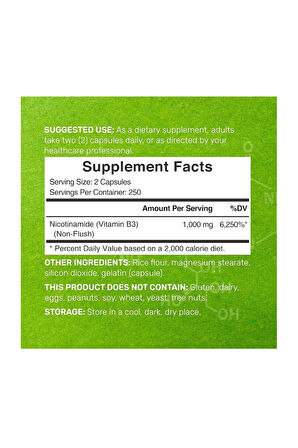 DEAL SUPPLEMENT Nicotinamide 1.000 Mg 500 Capsules