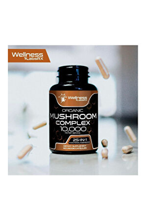 Wellness Labs Organic 25-in 1 Mushroom Complex 10,000 Mg -120 Kapsül