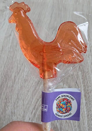 Horoz Şekeri (25'Lİ) Kutu Kırmızı Renk Karışık Meyve Aromalı Ahşap Saplı (12 GR)