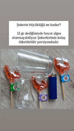 Horoz Şekeri (25'Lİ) Kutu Kırmızı Renk Karışık Meyve Aromalı Ahşap Saplı (12 GR)
