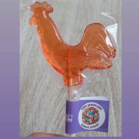 Horoz Şekeri (30'LU) Kutu Kırmızı Renk Karışık Meyve Aromalı Ahşap Saplı (12 GR)