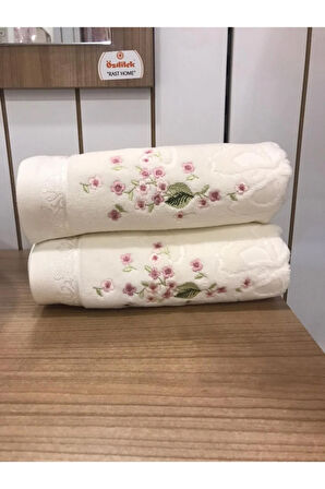 Jasmin El-yüz Havlusu (2'li Krem)