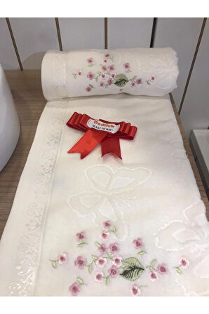 Jasmin El-yüz Havlusu (2'li Krem)