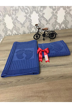 Banyo Ayak Havlusu 2'li(Koyu Mavi)