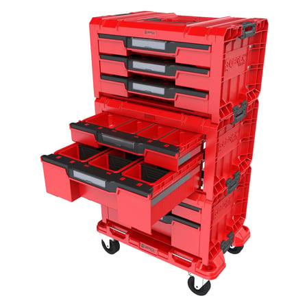 Qbrick System PRO Drawer Workshop Set 3 2.0 RED ULTRA HD Çekmeceli Takım Çantası Seti