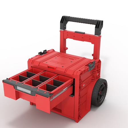 Qbrick System PRO Cart 2.0 Plus Drawer 2 RED ULTRA HD Custom Tekerlekli Takım Çantası