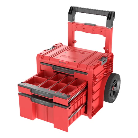 Qbrick System PRO Cart 2.0 Plus Drawer 3 RED ULTRA HD Custom Tekerlekli Takım Çantası