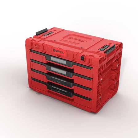 Qbrick System PRIME Drawer 4 Toolbox Expert RED ULTRA HD Custom Çekmeceli Takım Çantası