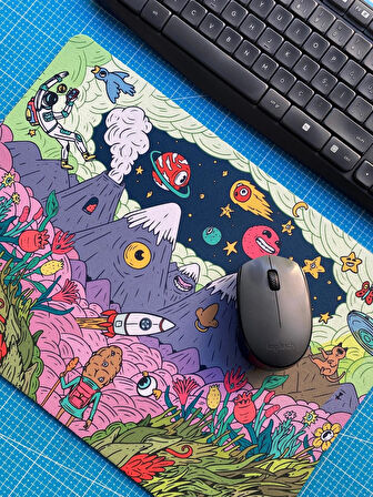 Rakkun Shop - Carton İllustrasyon Baskılı Mouse Pad (28x40 cm )