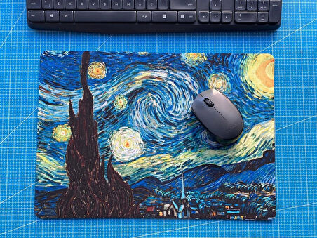 Rakkun Shop - Yıldızlı Geceler Baskılı Mouse pad