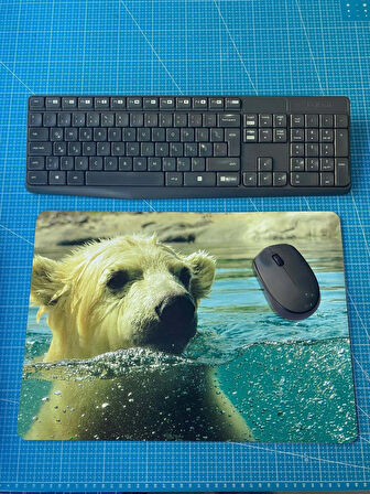 Rakkun Shop - kutup Ayısı Baskılı Mouse Pad(28x40 cm )