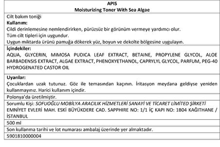 Nemlendirici Tonik - Deniz Yosunlu - HYDRO BALANCE - 500 Ml