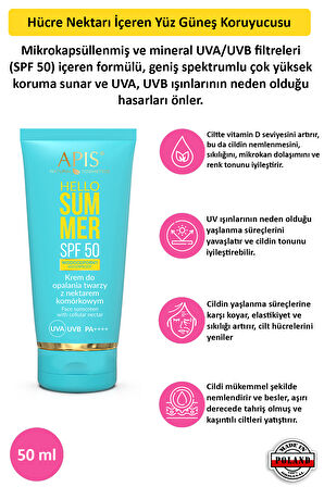 Hücre Nektarı İçeren Yüz Güneş Koruyucusu SPF 50 - 50ml