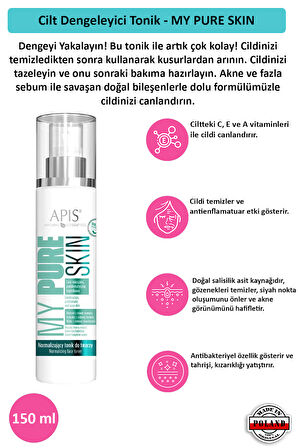 Cilt Dengeleyici Tonik - MY PURE SKIN - 150 Ml