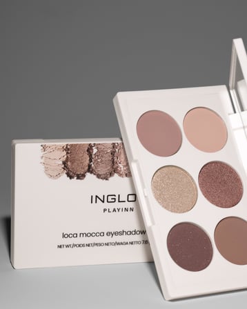 INGLOT PLAYINN Loca Mocca 6’lı Göz Farı Paleti – Kahve & Bej Tonları, Mat ve Işıltılı Bitiş