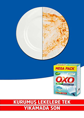 Oxo 120 Adet Bulaşık Makinesi Tableti Mega Paket Deterjan Hepsi Bir Arada