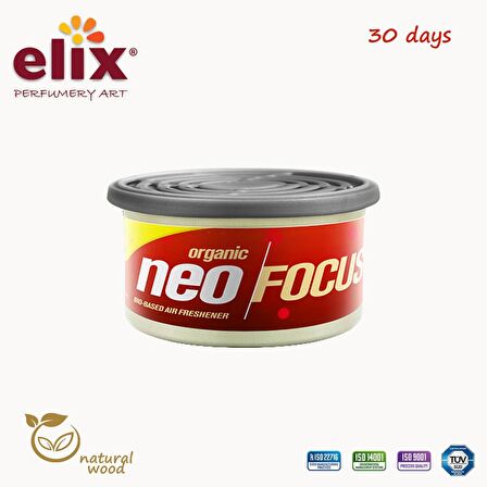 ELIX Neo Focus Metal Kutuda Ahşap Granüllere Emdirilmiş Özel Aromalı Koku - Bergamot