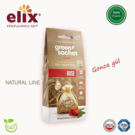 ELIX Natural Ahşap Granüllere Emdirilmiş Özel Aromalı Koku - Gül