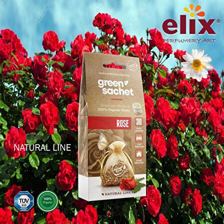 ELIX Natural Ahşap Granüllere Emdirilmiş Özel Aromalı Koku - Gül