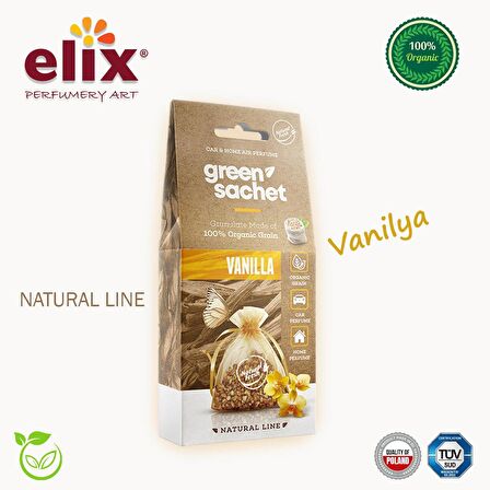 ELIX Natural Ahşap Granüllere Emdirilmiş Özel Aromalı Koku - Vanilya