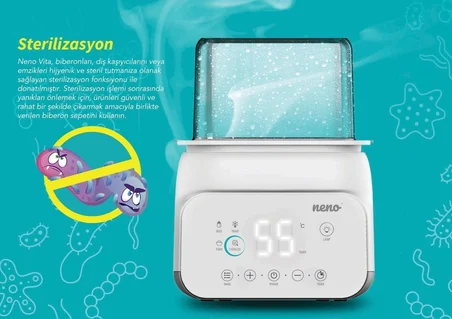 Neno Vita 5’i 1 Arada Sterilizatör ve Biberon Isıtıcı Süt Isıtma Çözündürme Fonksiyonlu