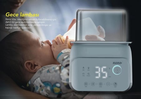 Neno Vita 5’i 1 Arada Sterilizatör ve Biberon Isıtıcı Süt Isıtma Çözündürme Fonksiyonlu