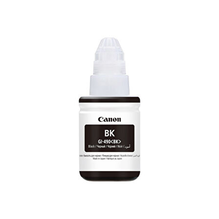 Canon GI-490BK  Kutusuz Siyah Orjinal Mürekkep