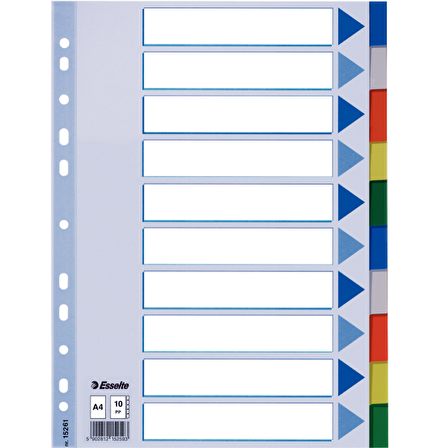 Esselte PP Renkli A4 Seperatör 152-61