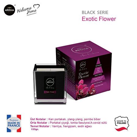 Aroma Home Black Series Kokulu Mum Exotic Flower  155gr.