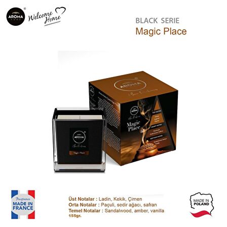 Aroma Home Black Series Kokulu Mum Magic Place  155gr.