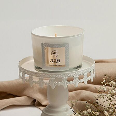 Aroma Home Elegance Kokulu Mum Cotton Vanilla  115gr.