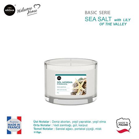 Aroma Basic Line Kokulu Mum Sea salt with lily of the valley 115gr.