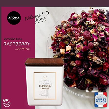 Aroma Home Soya series Kokulu Mum Raspberry Jasmine  155gr.