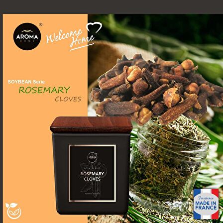 Aroma Home Soya series Kokulu Mum Rosemary Cloves  155gr.