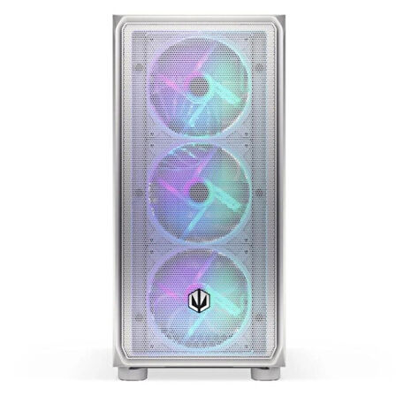 Endorfy Arx 700 White ARGB Mesh Temperli Cam USB 3.2 Gen 2 Mid Tower ATX Gaming Kasa (EY2A017)