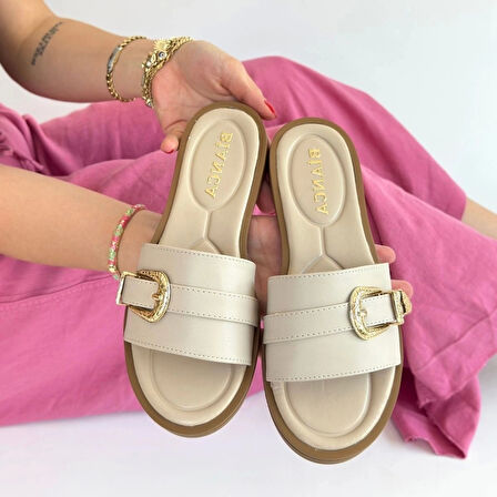 Orja Bej Cilt Terlik