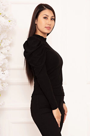 Prenses kol bluz siyah w3125