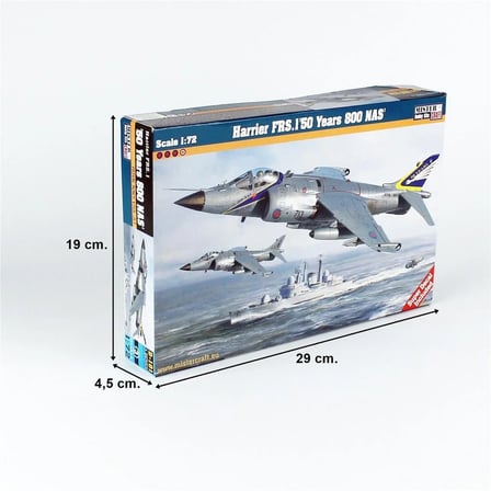 1/72 Harrier FRS.1(50. Yıl 800 NAS) Savaş Uçağı Maketi, Mister Craft D101