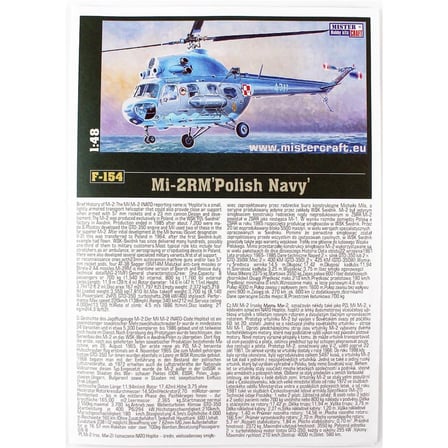1/48 Mi-2 RM (Polonya Donanması) Askeri Helikopter Maketi, Mister Craft F154