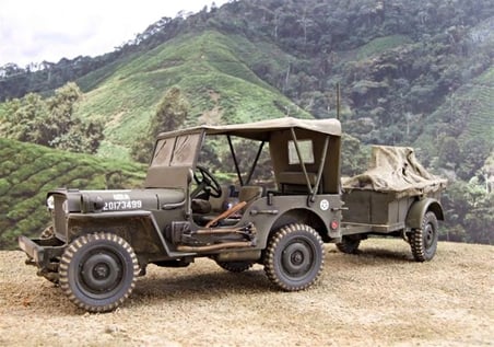1/35 (1/4 Ton Sınıfı) Willys Jeep Maketi, Mister Craft F299