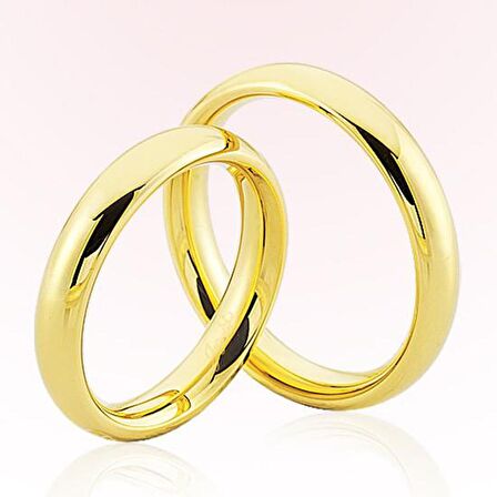 Sarı Bombeli Altın Alyans 5904