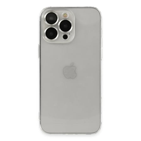Apple iPhone 13 Pro Max Kılıf Luko Lens Silikon - Gümüş